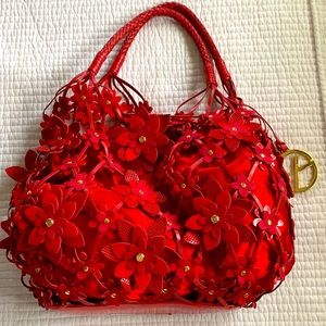 Florentine Red Francesco Biasia Purse (like new)